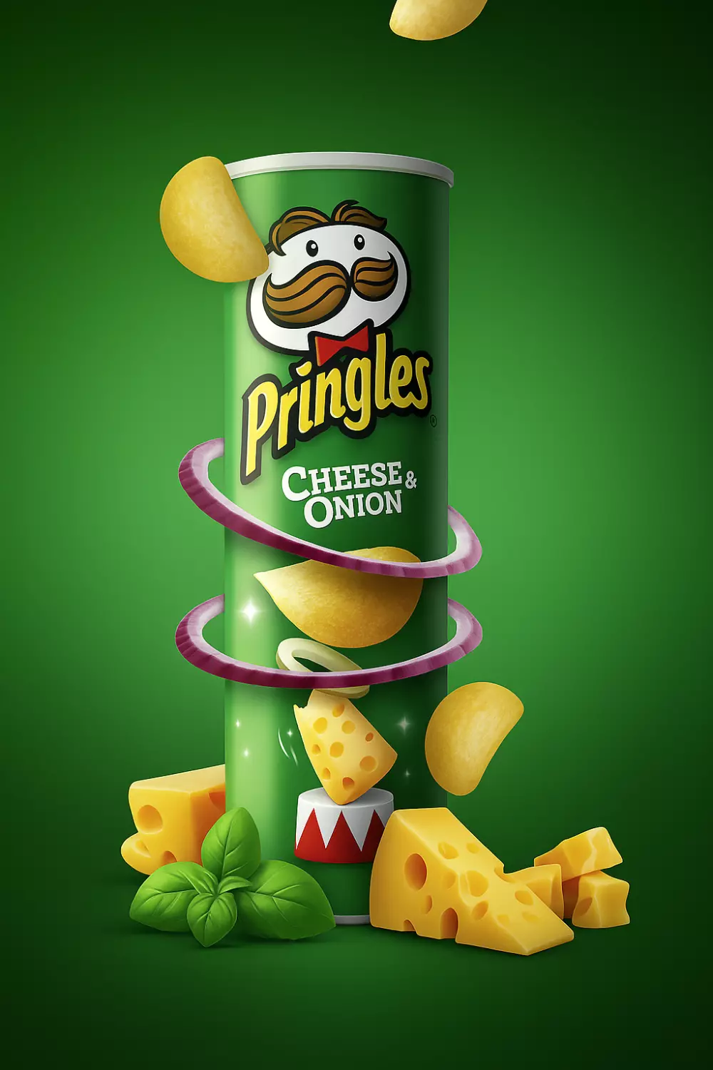 Pringles Cheese & Onion 195g x 19 - Begrenset Partivare