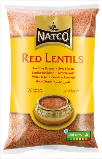 Natco Lentils Red 2kg x 6 -Ny Pris!