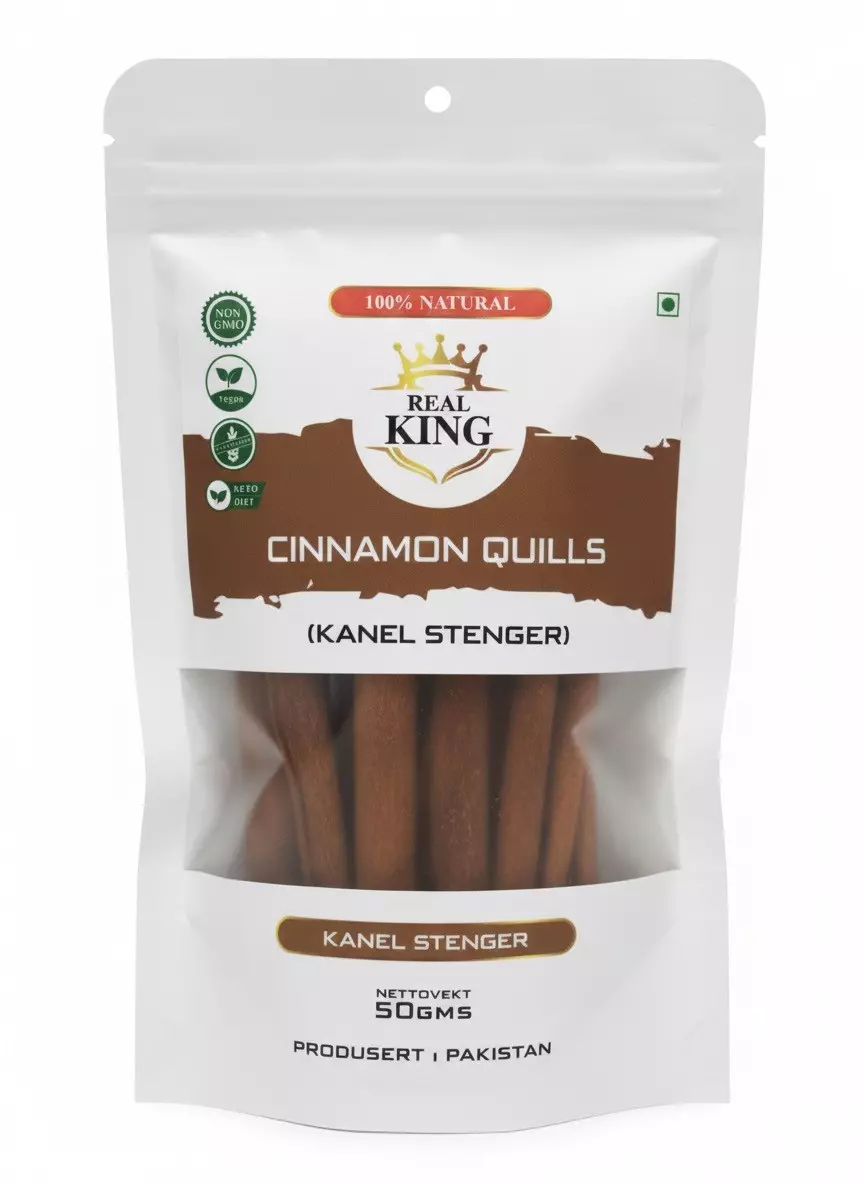 Real King Cinnamon Quills (Kanel Stenger) 50g x 10 - Ny Ankomst 11.12.25