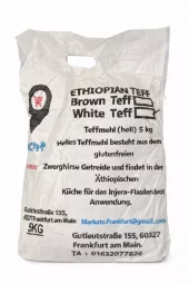 Engera Hvit Teff Mel 5 kg x 1 (White packing) -Ny Ankomst