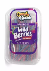 Candy Break Sour Belts Wild Berries Red & Blue Rasberry 227g x 6