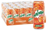 Mirinda Orange Drink (Sleek Can) 330ml x 24 - Nyhet 30.01.26 - Lavpris!