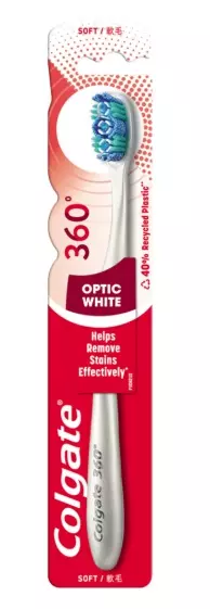 Colgate Toothbrush 360 Optic White x 12pk - Nyhet!