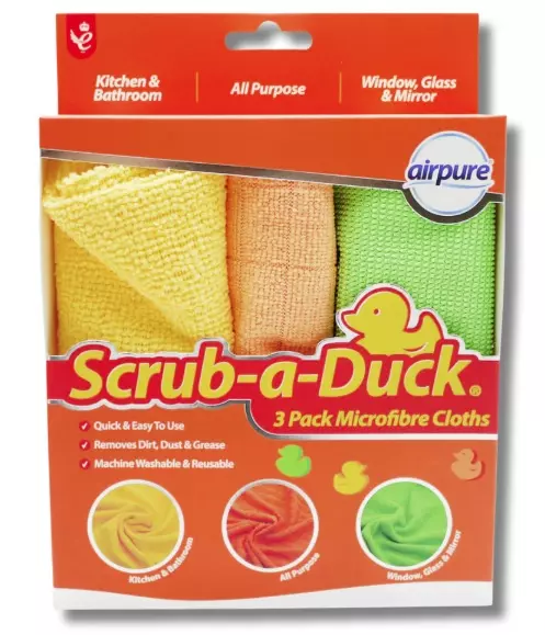 Airpure Microfibre Cloths Scrub-a-Duck 3pk x 12 - Nyhet Juni 2026