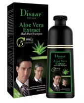 Disaar Black Hair Dye Shampoo (Aloe Vera Extract) 400ml x 1