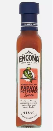 Encona Sauce Papaya Hot 142ml x 6 (Etikett)
