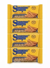 Sesame Snaps Cinnamon Multipack (30g x 4) x 30 (Etikett)
