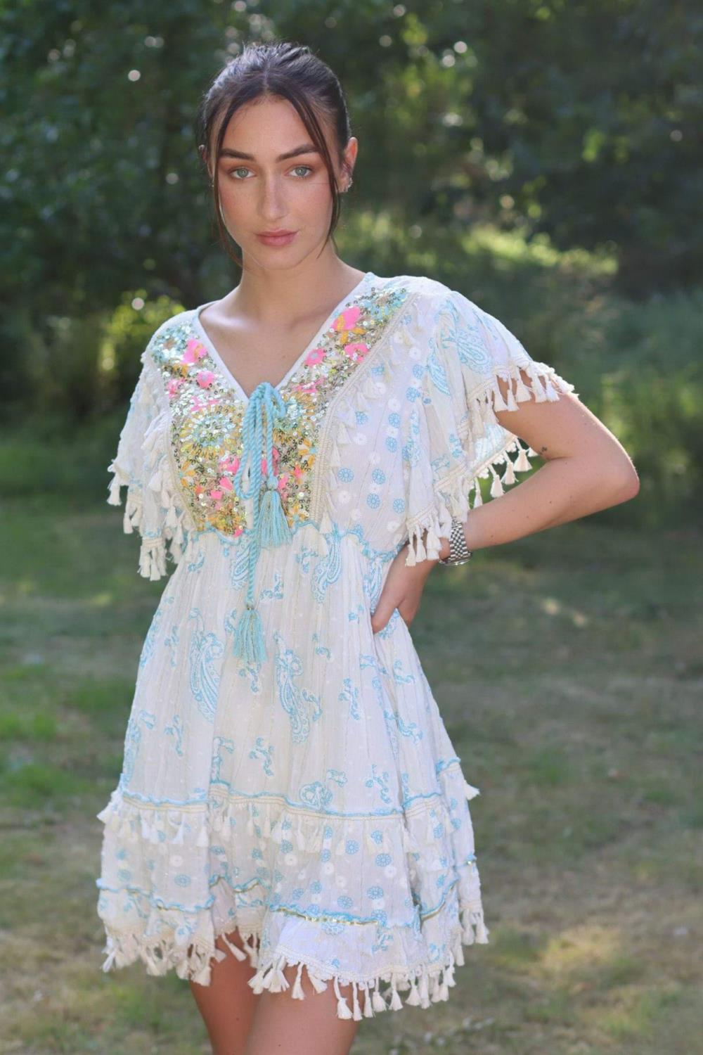 Cassandra Summer Dress Blå