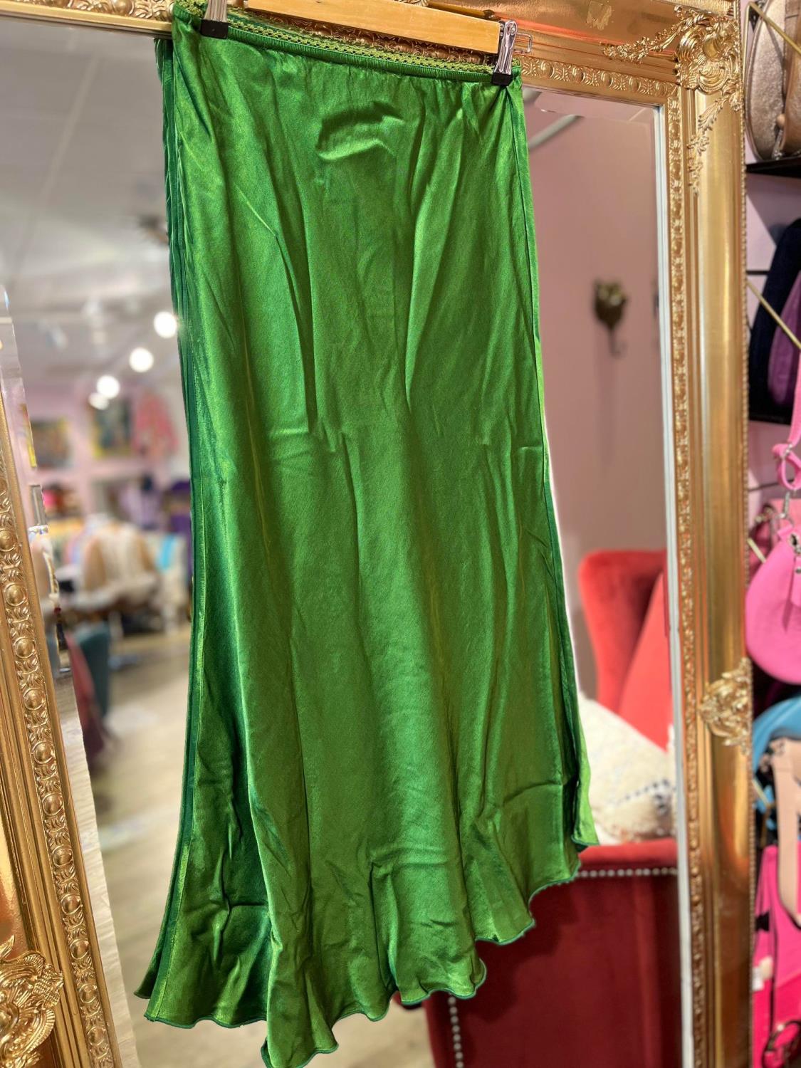 Viscose Maxi Skirt Green