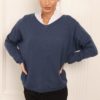 Basic Knit Sweater Dusty Blue