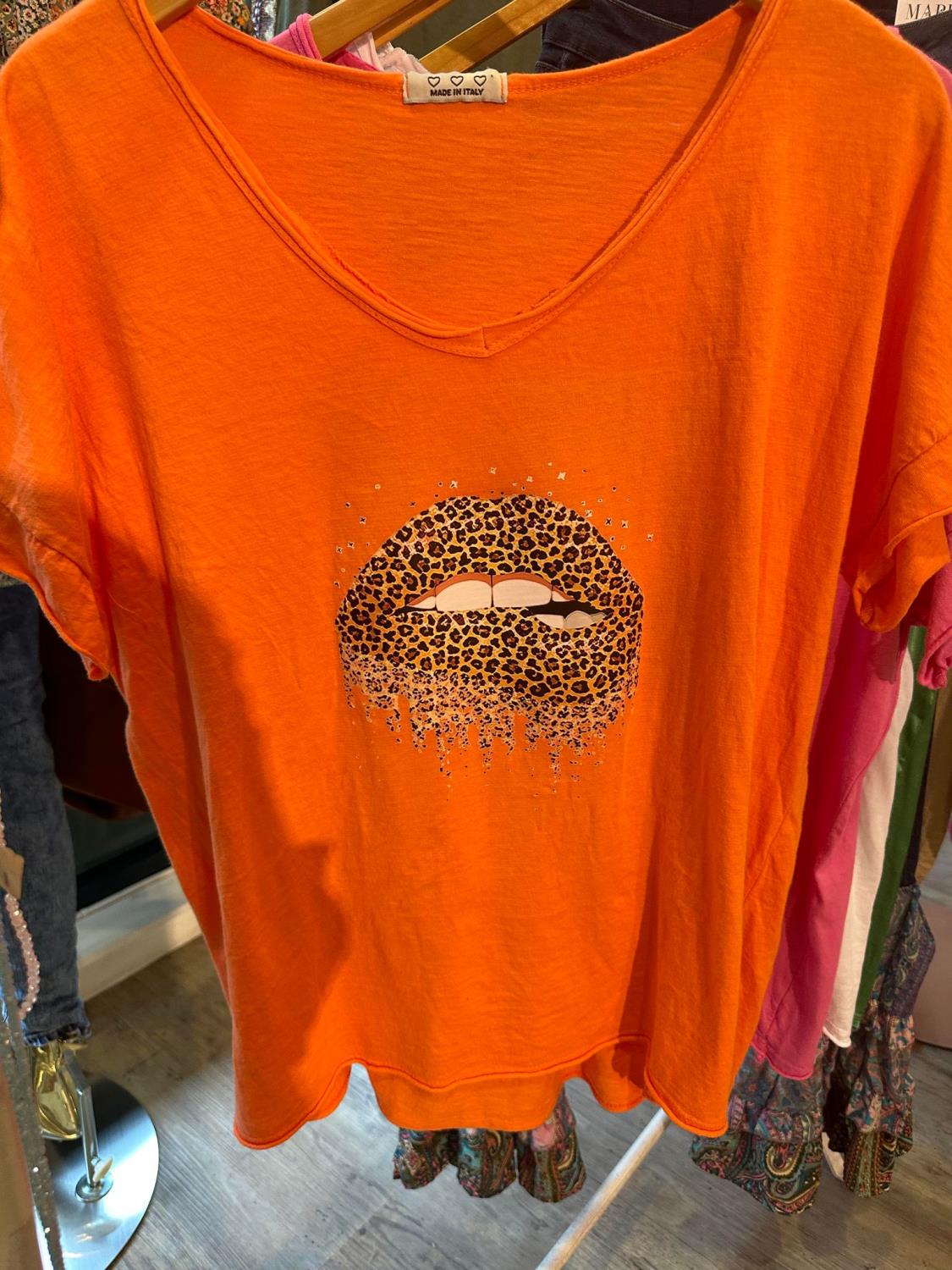 Leo Lips T-shirt Oransje