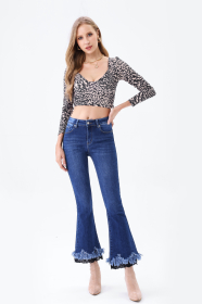Flare lace jeans