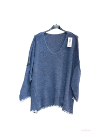 Comfy strikke genser blå