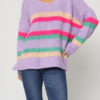 Rainbow Stripe Sweater Purple