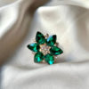 Diamond Flower ring Emeralde