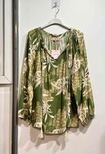 Roma blouse abstract grønn