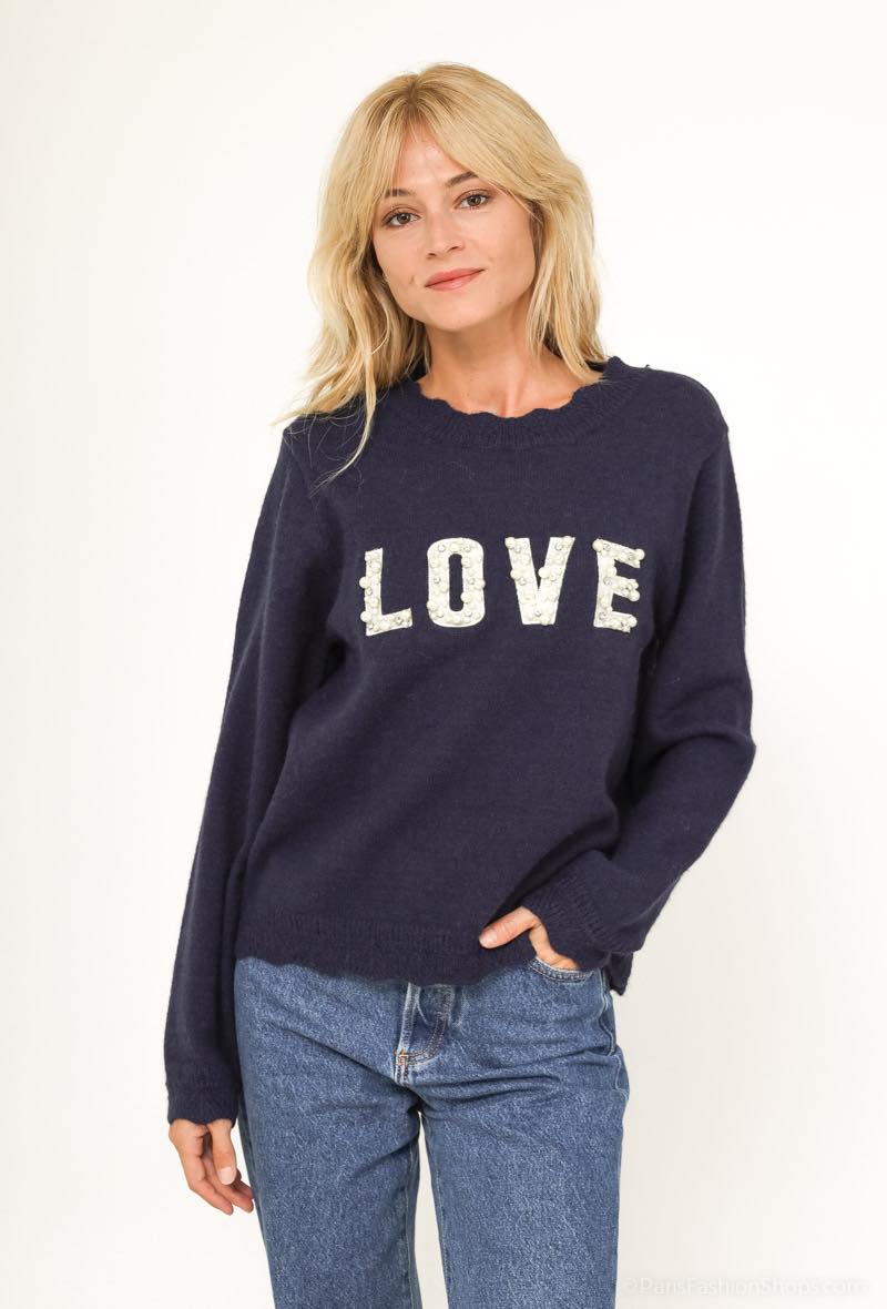 Love Sweater Navy