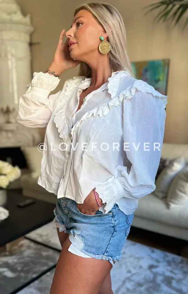 Coco Cotton blouse white
