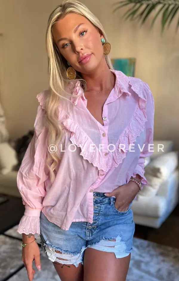 Coco Cotton blouse Pink