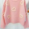 Heart rose sweater