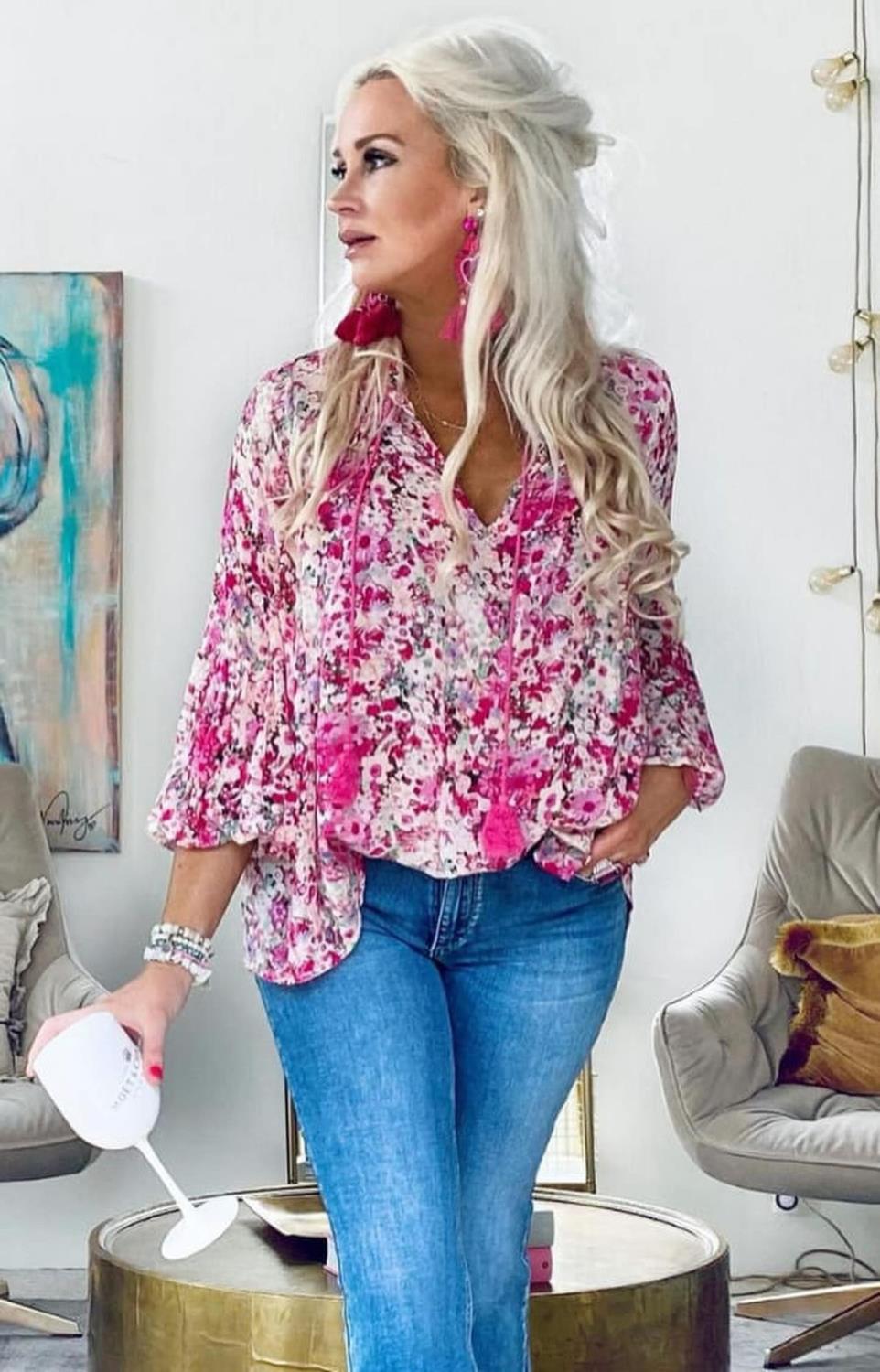 Sussie Blouse Pink Flower