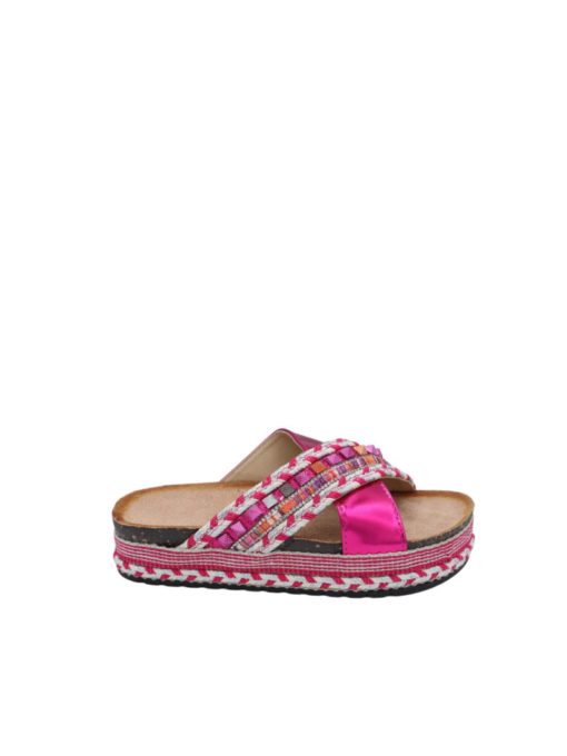 Pink cross sandal