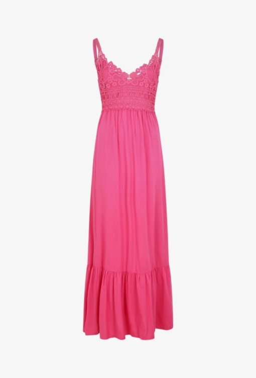 Lace Bust Dress Pink