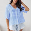 Cute Button Top Blue