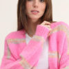 Pink stripe cardigan