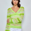 crochet strip sweater Green