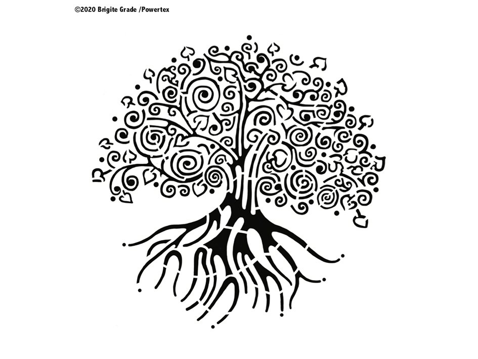 Sjablong – 30x30cm Lifetree
