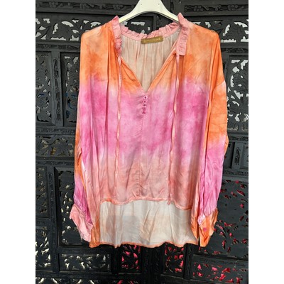 Pink Coral Silk Blouse