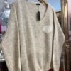 Knit Simpel Heart Sweater Beige