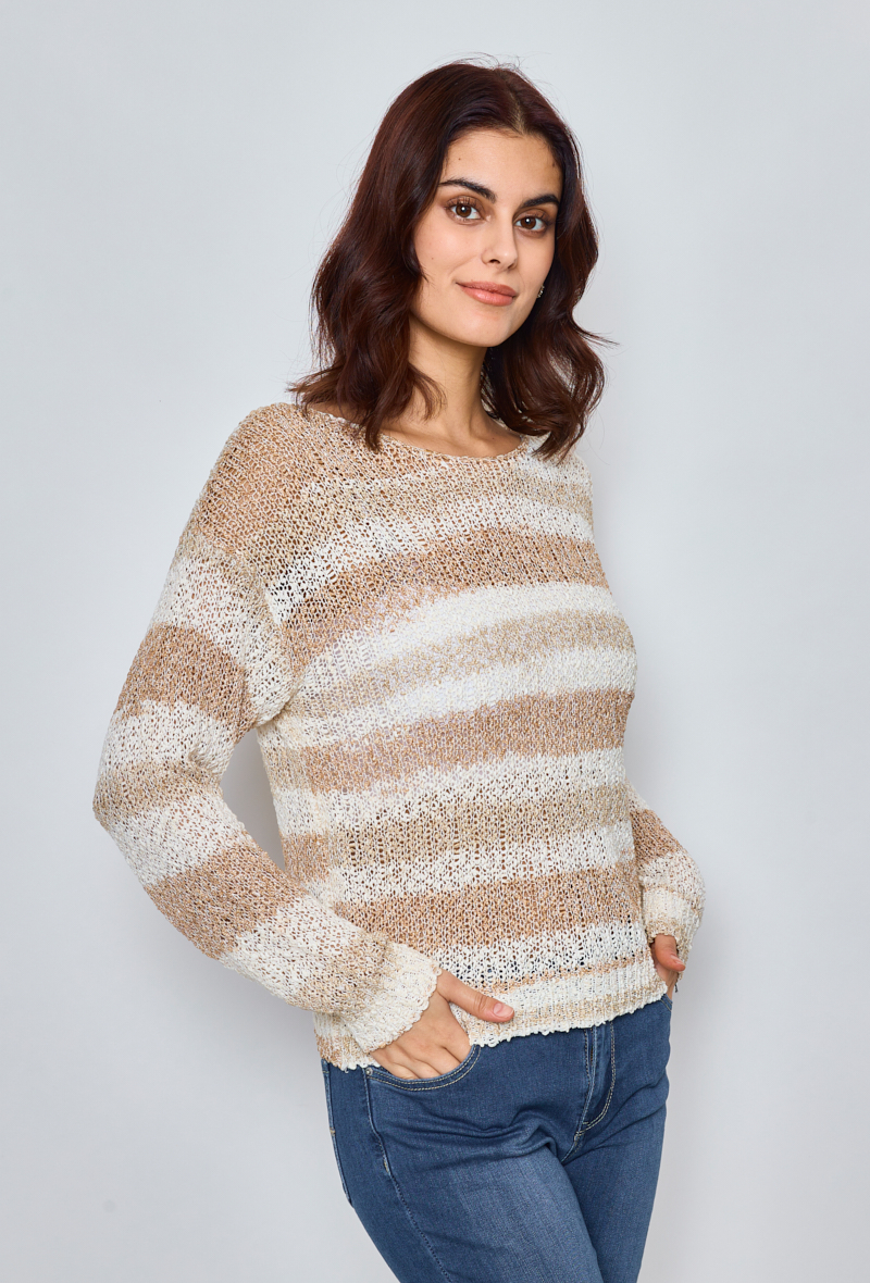 Crochet Sweater Beige