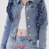 jeans jacket + ruffles