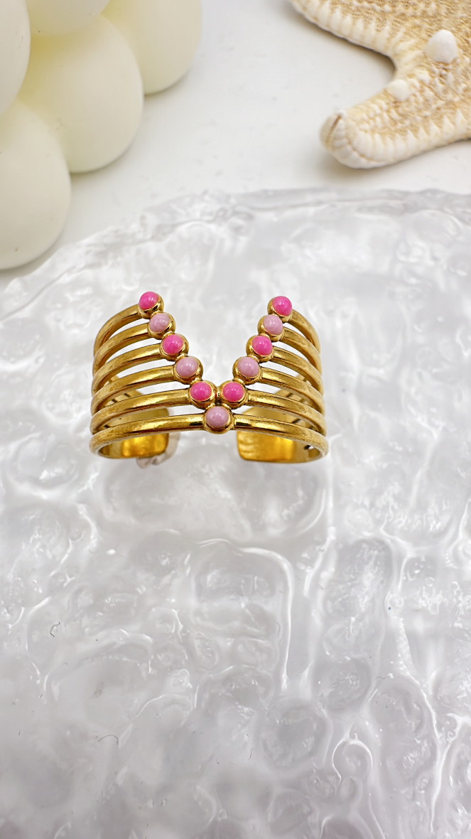 ADJUSTABLE RING Pink V