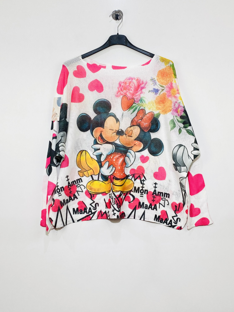 Mickey Sweater Fuchia