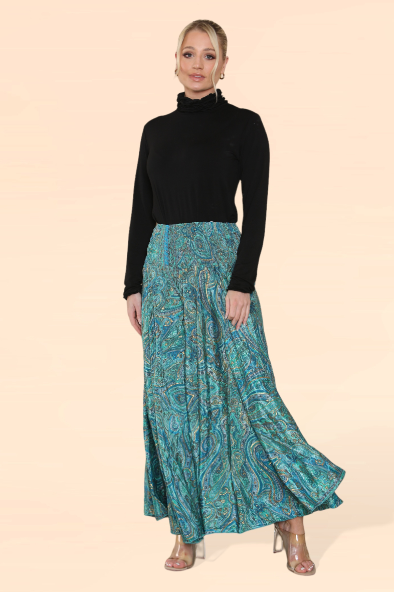 Floral Rosette Trouser Alpine Green