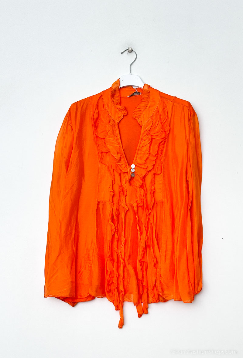 Silk Blouse Orange