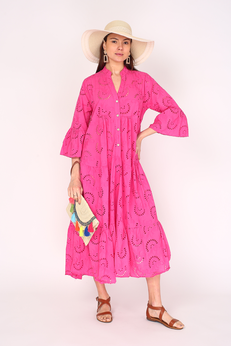 embroidery shirt dress Rose