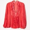 Silk Blouse Red