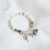 Silver Charm bracelet Pink