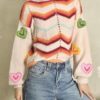 Heart Knit Sweater Multi