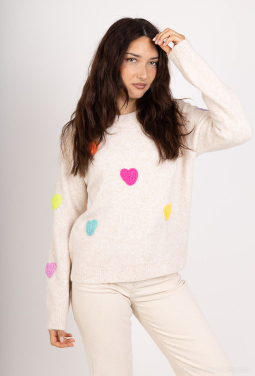 Little Heart Knit Sweater Multi