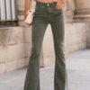 Khaki Flare Jeans