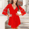 Bohemian Lace Dress Red