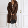 Stitch Knit Cardigan Brown