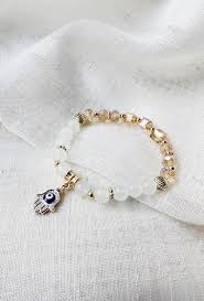 Hand of Fatma Bracelet White