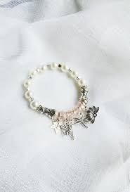 Silver Charm bracelet Pink