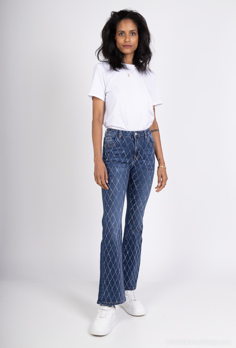 Cross Pearl Flare Jeans